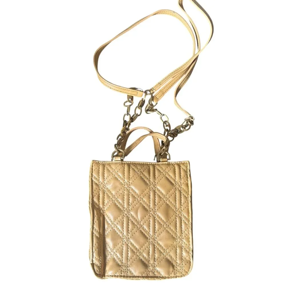 ZARA Quilted Satchel Style Small Tote‎ Bag Mustard Yellow